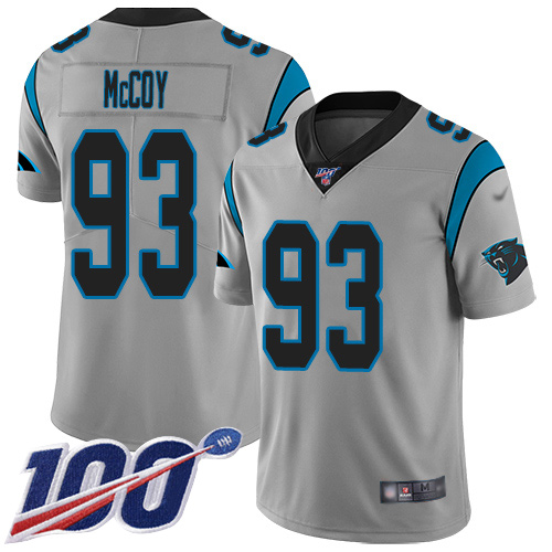 Carolina Panthers Limited Silver Youth Gerald McCoy Jersey NFL Football 93 100th Season Inverted Legend